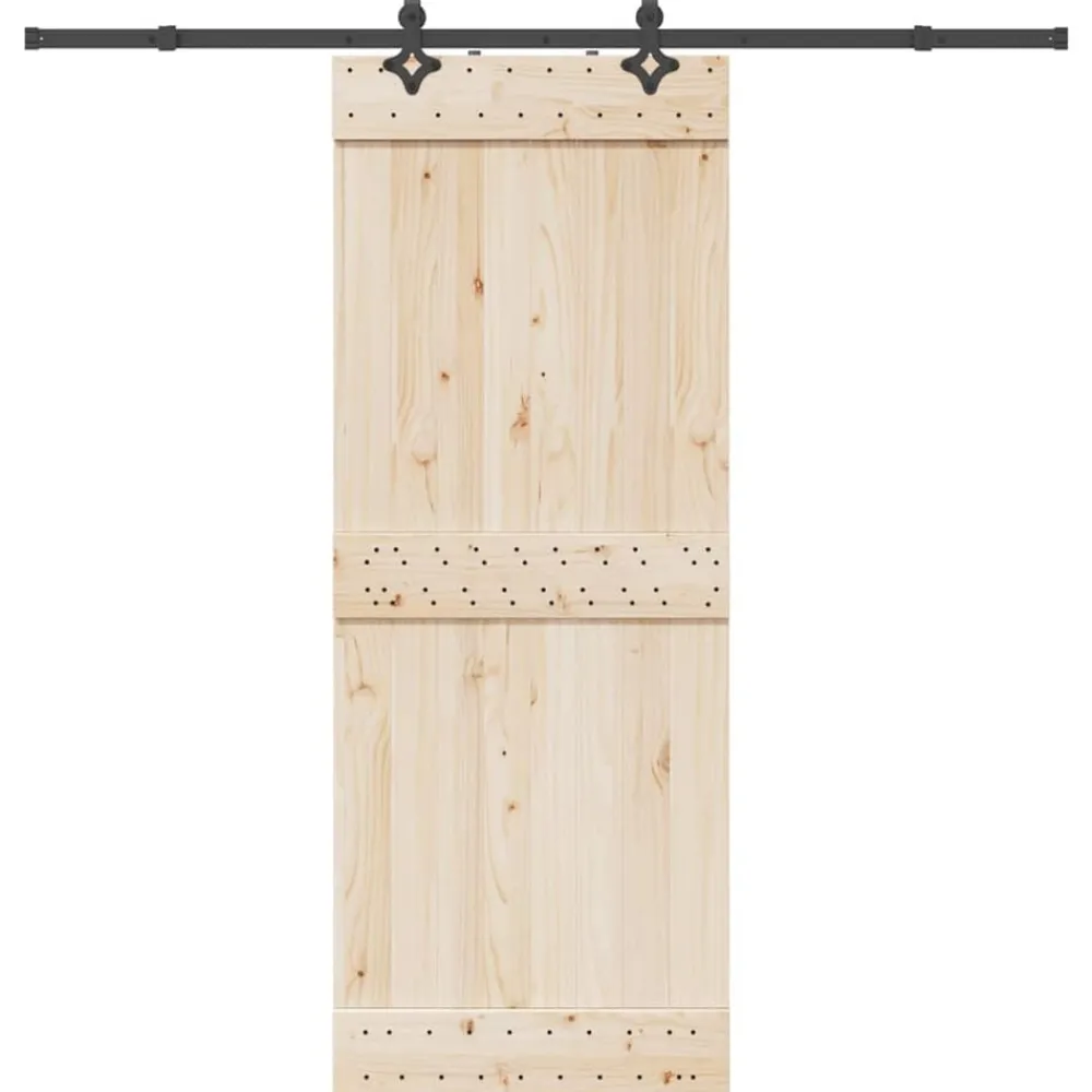 Doos met onderdelen voor schuifdeur 213,5 cm staal zwart>vidaXL Discount