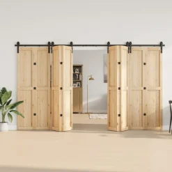 Doos met onderdelen voor schuifdeur 366 cm staal zwart><noscript><img width=