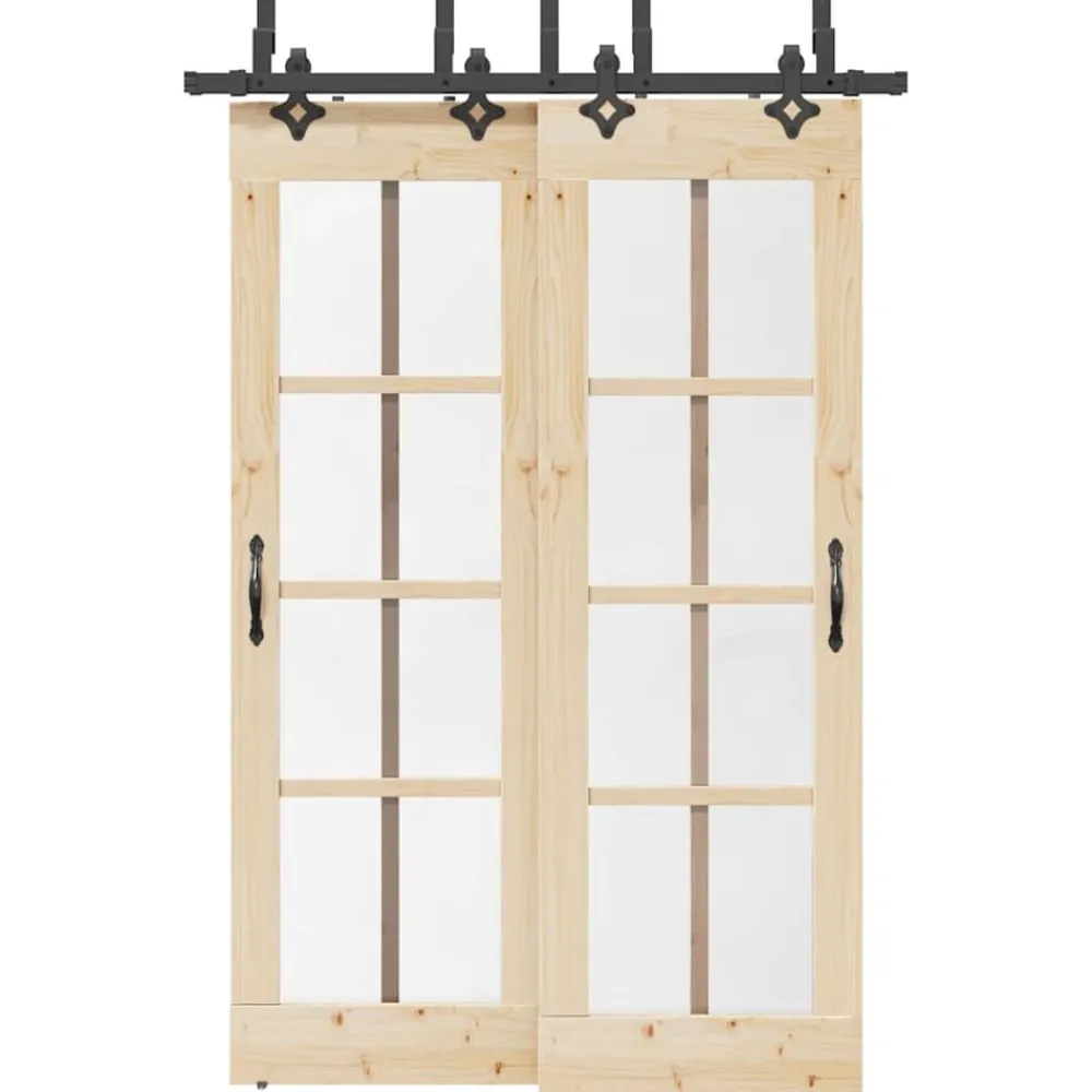 Bouwmaterialen*vidaXL Doos met onderdelen voor schuifdeur 152,5 cm staal zwart