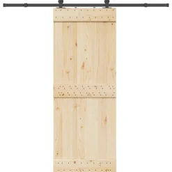 Doos met onderdelen voor schuifdeur 213,5 cm staal zwart>vidaXL Outlet