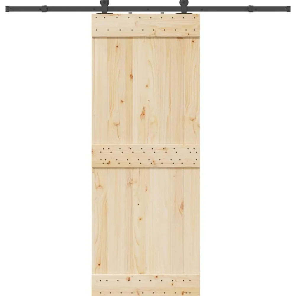 Doos met onderdelen voor schuifdeur 213,5 cm staal zwart>vidaXL Outlet