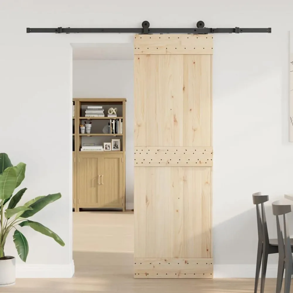 Doos met onderdelen voor schuifdeur 213,5 cm staal zwart>vidaXL Outlet