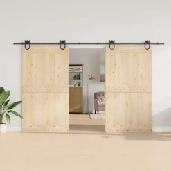 Doos met onderdelen voor schuifdeur 366 cm staal zwart><noscript><img width=
