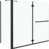 Douche klapwand 120x68x130 cm ESG zwart>vidaXL