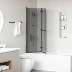 Sanitair & Loodgietersbenodigdheden*vidaXL Douche Omhulsel Zwart 120 x 140 cm ESG-glas en aluminium