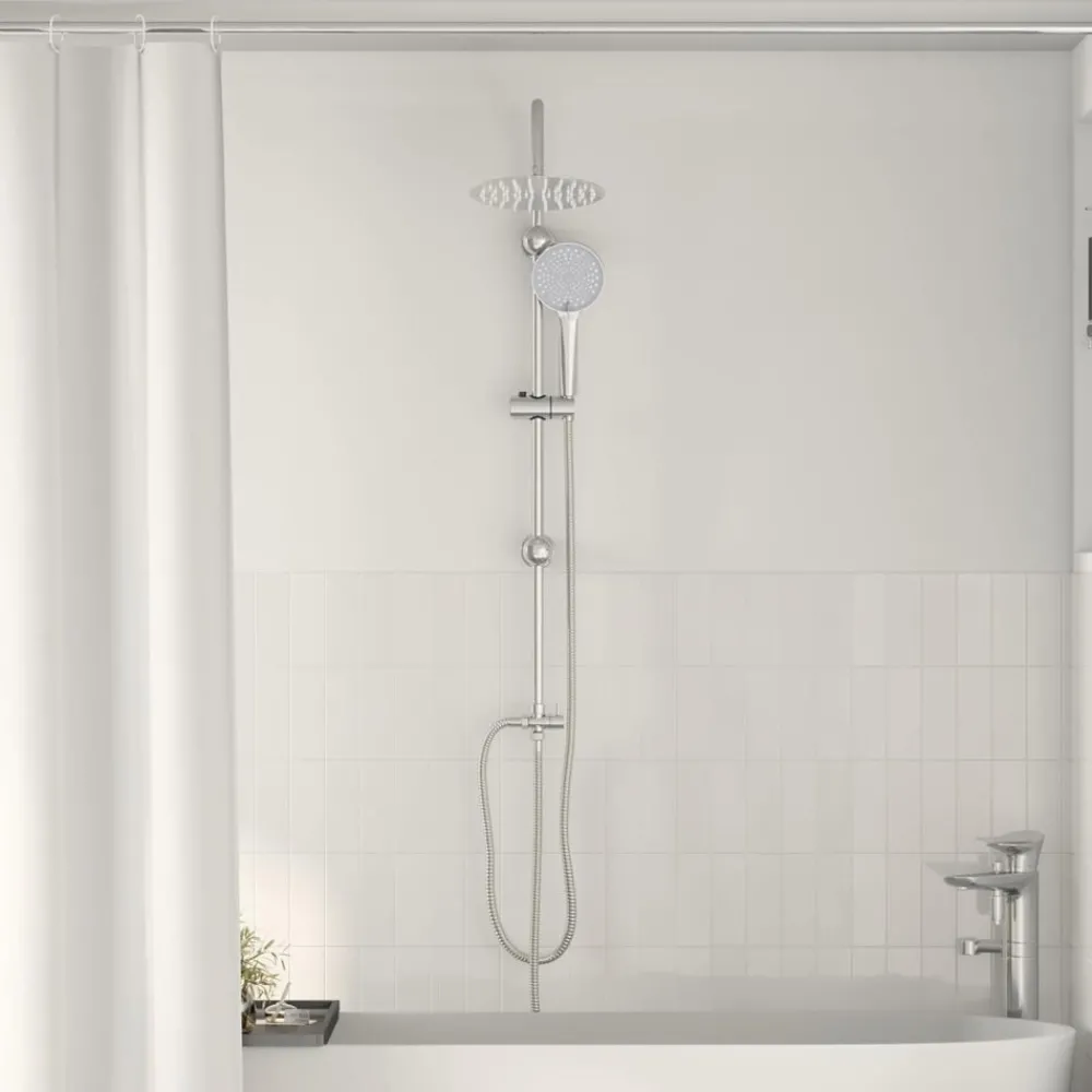 Sanitair & Loodgietersbenodigdheden*vidaXL Douche systeem Zilver 47 x 20 x 95 cm Roestvrij staal Zilverkleurig