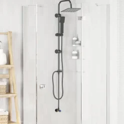 Sanitair & Loodgietersbenodigdheden*vidaXL Douche systeem 47 x 20 x 95 cm Roestvrij staal Zwart