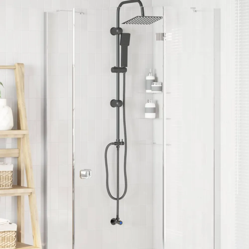 Sanitair & Loodgietersbenodigdheden*vidaXL Douche systeem 47 x 20 x 95 cm Roestvrij staal Zwart