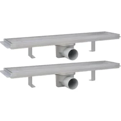 Sanitair & Loodgietersbenodigdheden*vidaXL Doucheafvoer 2 st rechthoekig 530x140 mm roestvrij staal