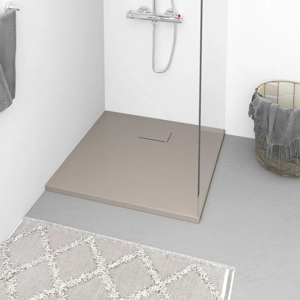 Sanitair & Loodgietersbenodigdheden*vidaXL Douchebak 80x80 cm SMC Bruin