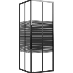 Douchecabine strepen 80x80x180 cm ESG zwart>vidaXL Sale