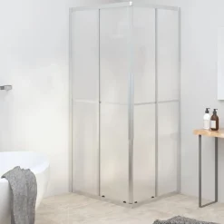 Sanitair & Loodgietersbenodigdheden*vidaXL Douchecabine 90x70x180 cm mat ESG Zilver