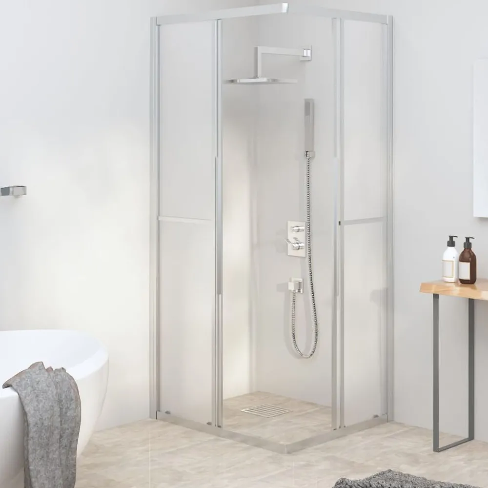 Sanitair & Loodgietersbenodigdheden*vidaXL Douchecabine 90x70x180 cm mat ESG Zilver