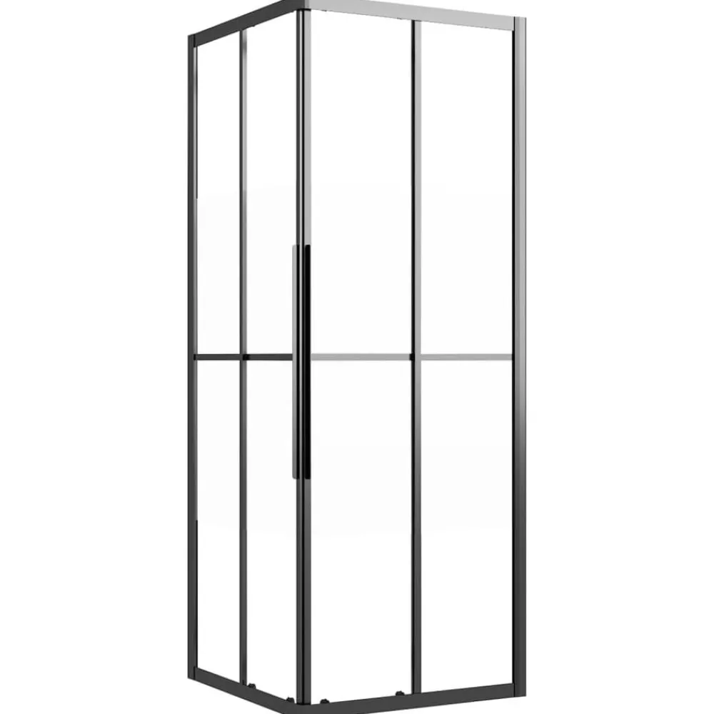 Douchecabine 80x80x180 cm halfmat ESG zwart>vidaXL Discount