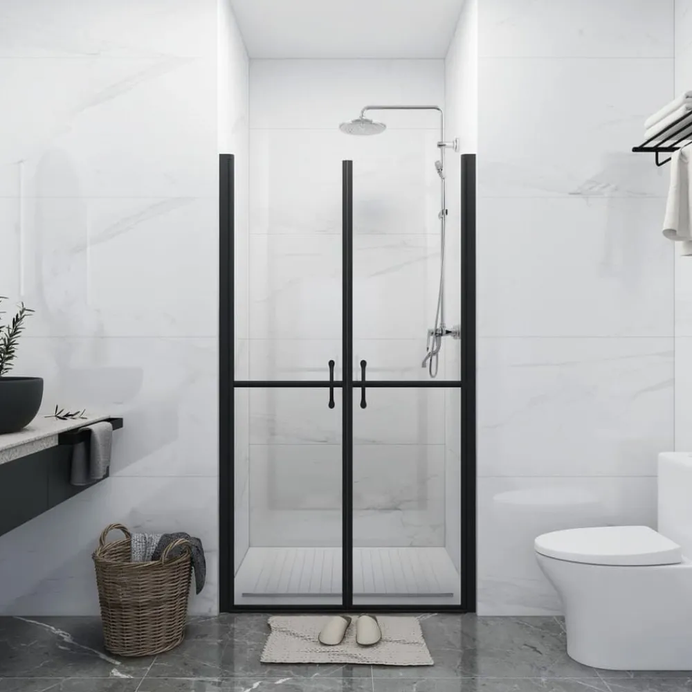 Sanitair & Loodgietersbenodigdheden*vidaXL Douchedeur (68-71)x190 cm ESG transparant Zwart