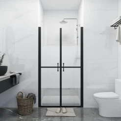 Sanitair & Loodgietersbenodigdheden*vidaXL Douchedeur (68-71)x190 cm ESG halfmat Zwart