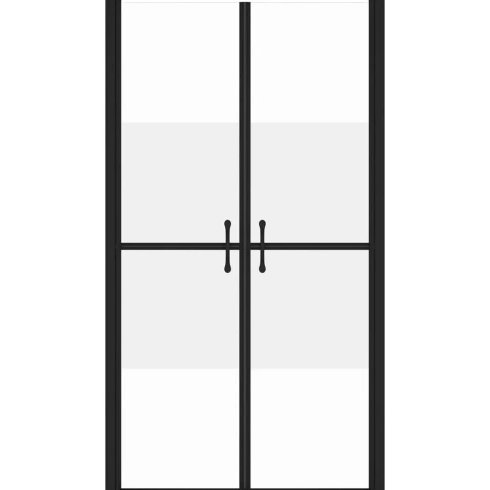 Sanitair & Loodgietersbenodigdheden*vidaXL Douchedeur (68-71)x190 cm ESG halfmat Zwart