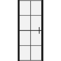 Sanitair & Loodgietersbenodigdheden*vidaXL Douchedeuren 81x195 cm gehard glas zwart