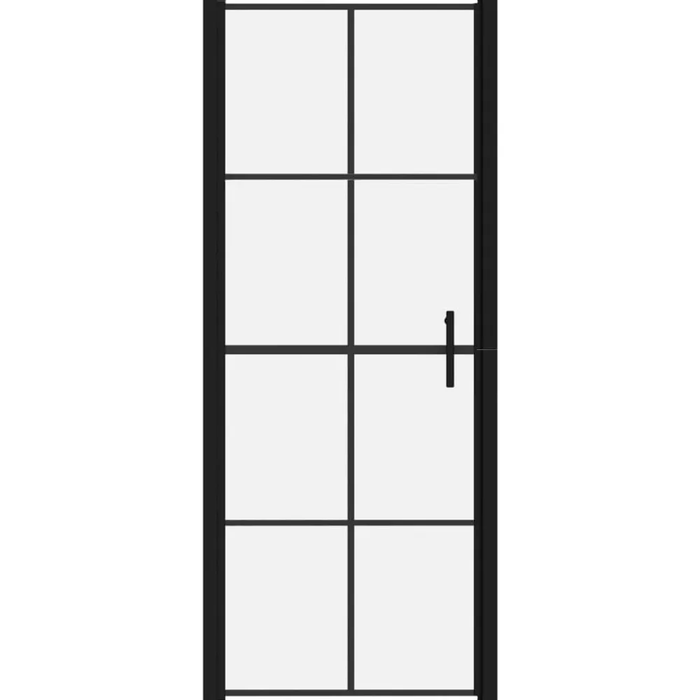 Sanitair & Loodgietersbenodigdheden*vidaXL Douchedeuren 81x195 cm gehard glas zwart