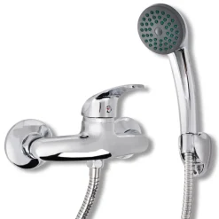 Douchekraan set tweeknops chroom>vidaXL Outlet