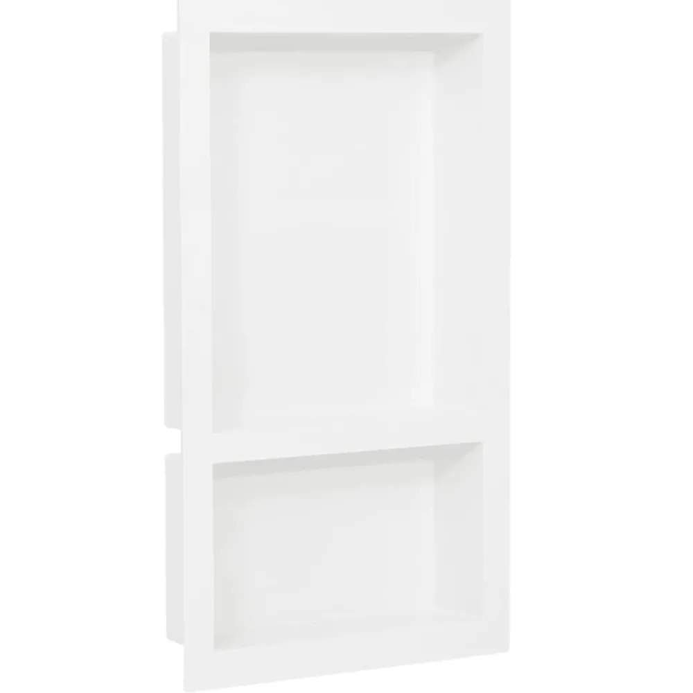 Sanitair & Loodgietersbenodigdheden*vidaXL Douchenis met 2 vakken 41x69x9 cm hoogglans wit