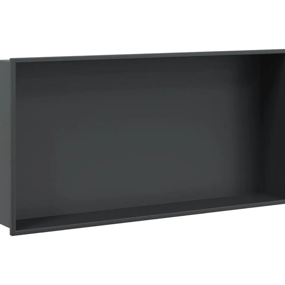 Douchenis 62x32x9 cm roestvrijstaal matzwart>vidaXL Discount
