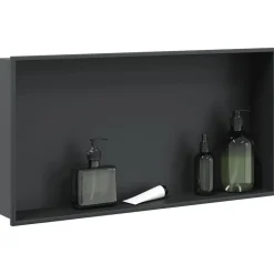 Douchenis 62x32x9 cm roestvrijstaal matzwart>vidaXL Discount