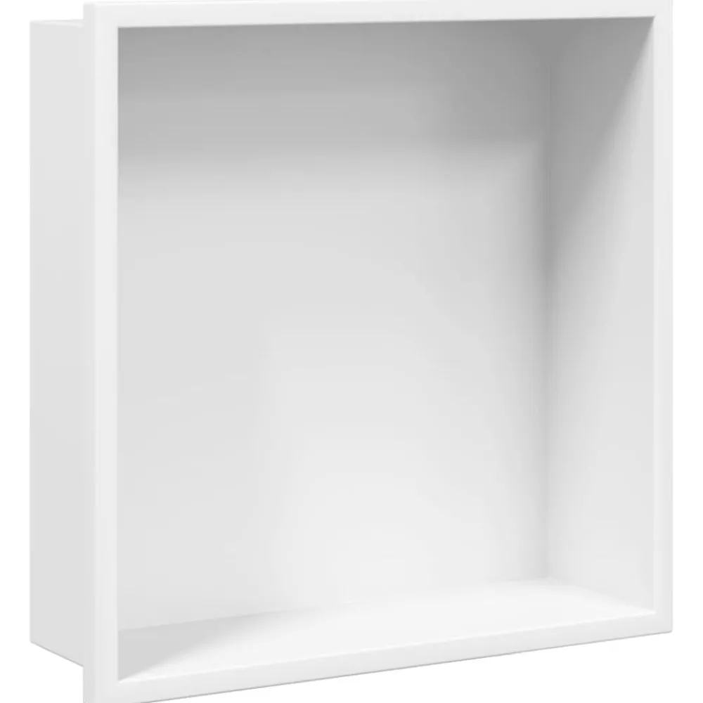 Sanitair & Loodgietersbenodigdheden*vidaXL Douchenis 32x32x9 cm roestvrijstaal matwit