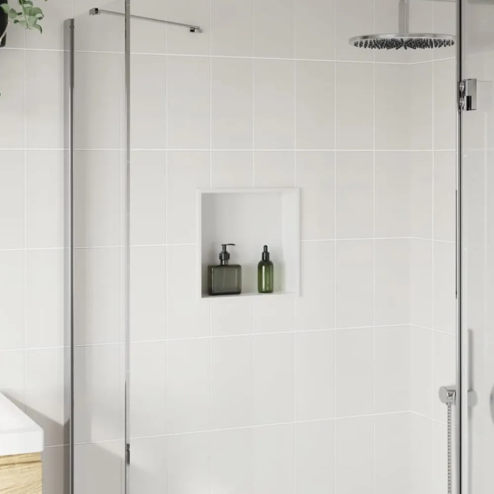 Sanitair & Loodgietersbenodigdheden*vidaXL Douchenis 32x32x9 cm roestvrijstaal matwit