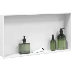 Douchenis 62x32x9 cm roestvrijstaal matwit>vidaXL New