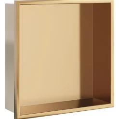 Douchenis 32x32x9 cm roestvrijstaal geborsteld goudkleurig>vidaXL Sale