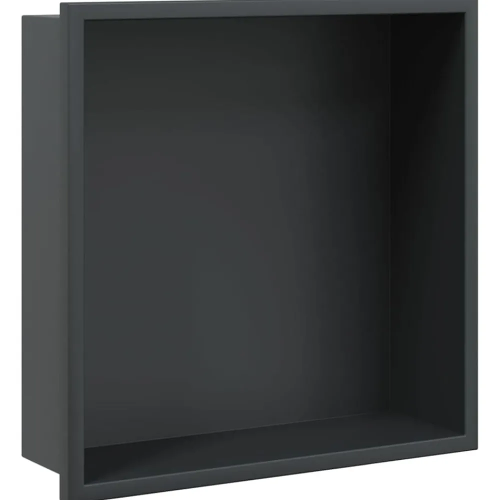 Sanitair & Loodgietersbenodigdheden*vidaXL Douchenis 32x32x9 cm roestvrijstaal matzwart