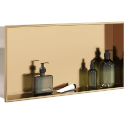 Douchenis 62x32x9 cm roestvrijstaal geborsteld goudkleurig>vidaXL Clearance