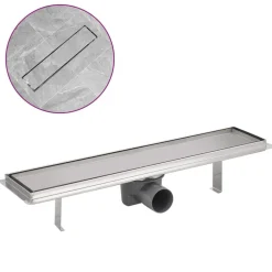 Sanitair & Loodgietersbenodigdheden*vidaXL Doucheputje rechthoekig 530x140mm roestvrij staal