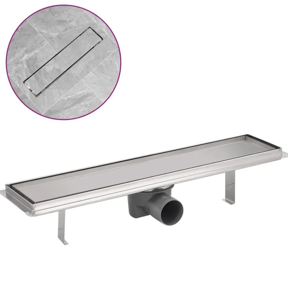 Sanitair & Loodgietersbenodigdheden*vidaXL Doucheputje rechthoekig 530x140mm roestvrij staal