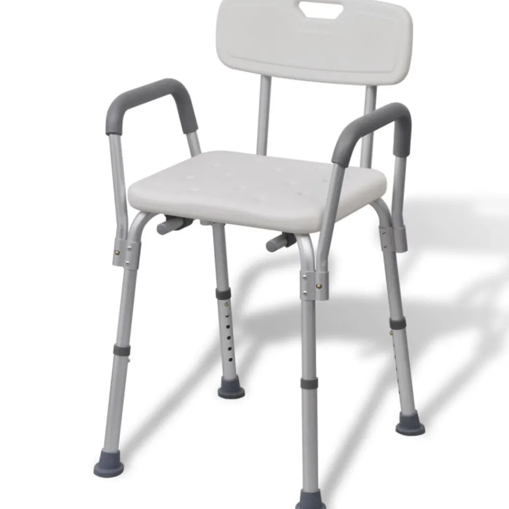 Douchestoel aluminium wit>vidaXL Best