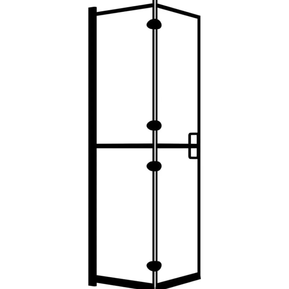 Douchewand inklapbaar 80x140 cm ESG zwart>vidaXL Online
