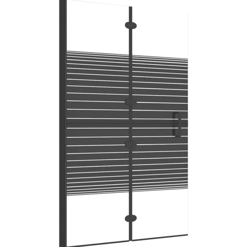 Sanitair & Loodgietersbenodigdheden*vidaXL Douchewand inklapbaar 80x140 cm zwart