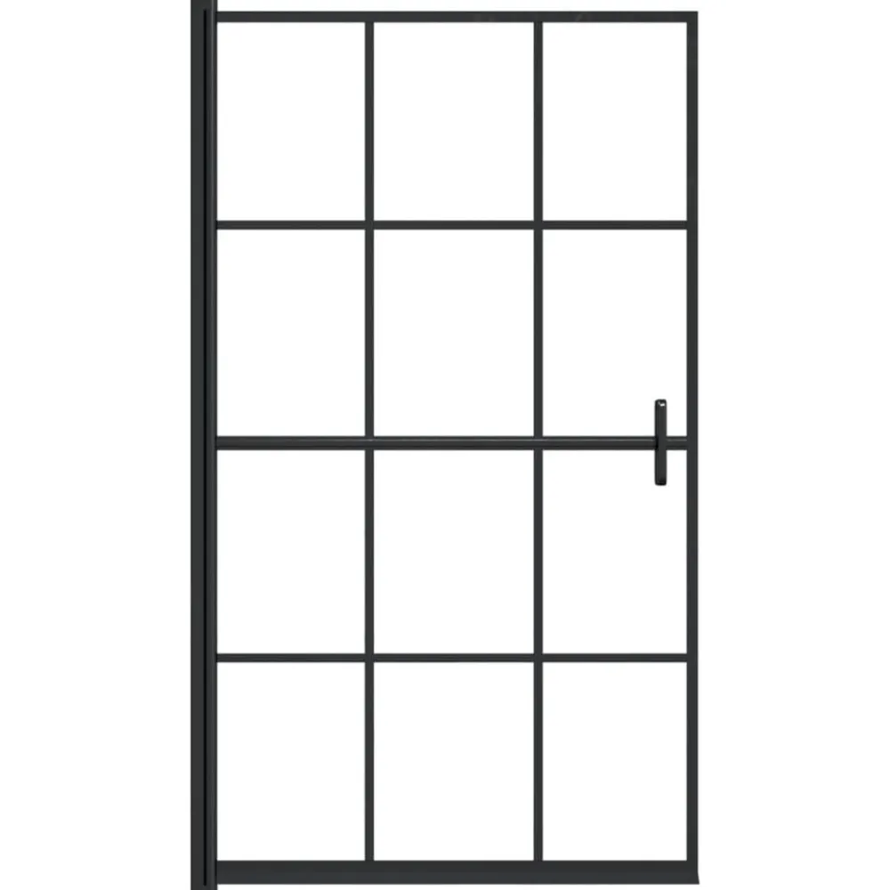 Douchewand 80x140 cm ESG zwart>vidaXL Discount