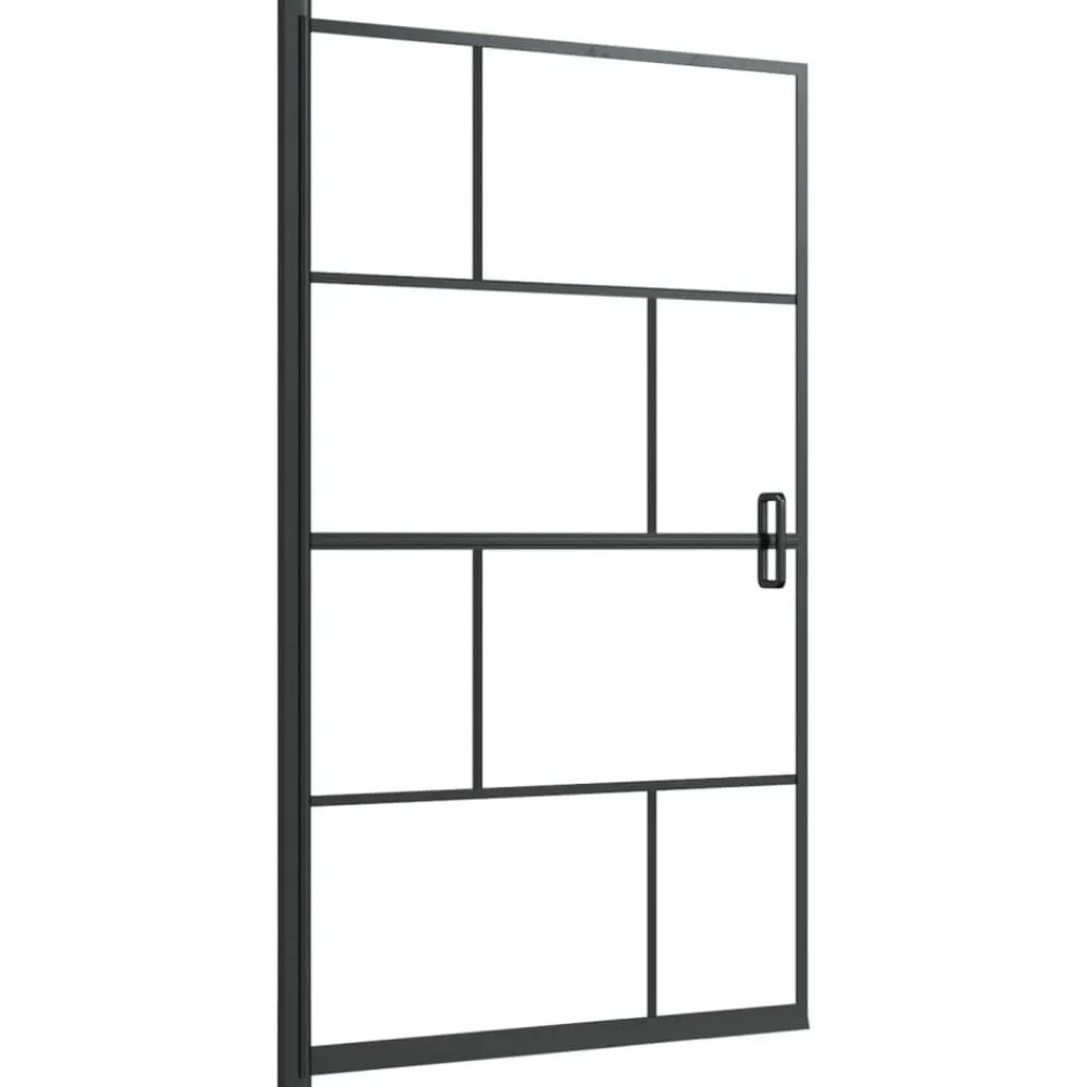 Sanitair & Loodgietersbenodigdheden*vidaXL Douchewand 80x140 cm ESG zwart