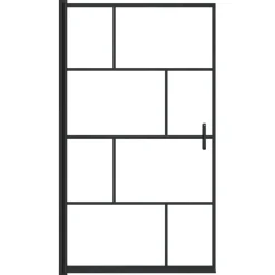 Sanitair & Loodgietersbenodigdheden*vidaXL Douchewand 80x140 cm ESG zwart