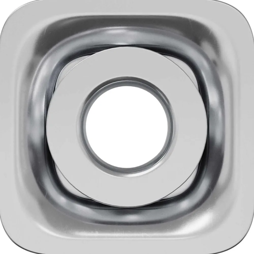 Bouwbeslag*vidaXL Draadbuis Invoeg 2 pcs Zwart en Zilver 15,8 x 15,8 x 22,5 mm
