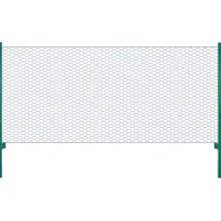 Draadgaashek met palen 25x0,5 m staal groen>vidaXL Online