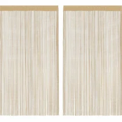 Woon- & Tuinaccessoires*vidaXL Draadgordijnen 100x250 cm 2 st Beige