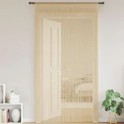 Woon- & Tuinaccessoires*vidaXL Draadgordijnen 100x250 cm 2 st Beige