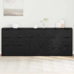 Dressoir 3 pcs 181 x 30 x 70 cm Bewerkt hout>vidaXL Discount