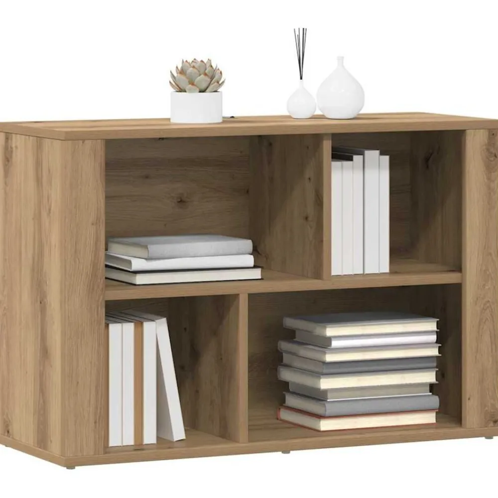 Kasten & Opbergmeubelen*vidaXL Dressoir Artisan Eiken 80 x 30 x 53 cm Bewerkt hout artisanaal eikenkleurig