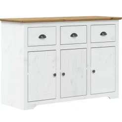Dressoir BODO 115,5x44x80 cm massief grenenhout wit en>vidaXL Clearance