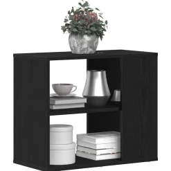 Kasten & Opbergmeubelen*vidaXL Dressoir met lade 60 x 30 x 50 cm Bewerkt hout Zwart eiken