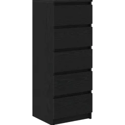 Kasten & Opbergmeubelen*vidaXL Dressoir met lades 37,5x35x99 cm spaanplaat kleurig Zwart eiken